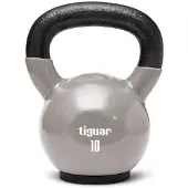 Tiguar Vinyl Kettlebell – kraftvoll, farbcodiert & bodenschonend, Gewicht:10 Kg