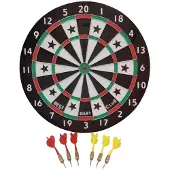 Edco Dartscheibe mit 6 Pfeile Dartspiel Dartboard Dartpfeile Wurfpfeile Dartboard