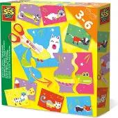 SES Creative Ich lerne schneiden - Tier-Puzzle, 3 Jahr(e), Mehrfarbig