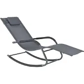 En.casa Schaukelliege Caracena 147x63x89cm Sonnenliege bis 120kg Schwingliege Schaukelnd Dunkelgrau