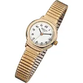 Regent Armbanduhr gold F-265 Damen Analog-Quarzuhr URF265