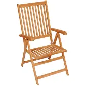 vidaXL Verstellbare Gartenstühle mit Auflagen 8 Stk. Massivholz Teak