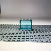 LEGO 1x4x3 Fenster Transparent Blau Grauer Rahmen für Haus, Gebäude NEU! Menge 5x