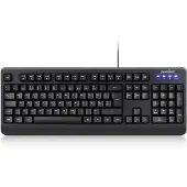 Perixx PERIBOARD-517 DE, Wasser- und staubdichte USB-Tastatur, IP65, schwarz