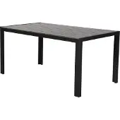 Ebuy24 Cirl Gartentisch, 150 cm schwarz/grau.