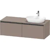Duravit Waschtischunterschrank Ketho.2 140x55cm, B re, bas. ma, 2 Ausz., wandhängend
