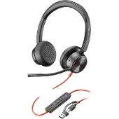 Poly Blackwire 8225 USB-C Stereo-Headset, für Microsoft Teams zertifiziert, + USB-C/A-Adapter