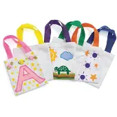Colorations Canvas Bastel Tragetaschen Mini 24 Stück Kindertasche
