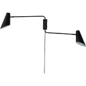 Dyberg Larsen Wandleuchten Wandlampe LED Wandbeleuchtung Leselampe Deko Nachttischlampe Wohnzimmer Metall Schlafzimmer Cale zweifach Schwarz