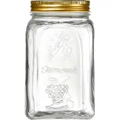 Ritzenhoff & Breker Vorratsglas "Homemade", 1,0 Liter aus Glas, mit Deckel eckige Form, - 6 Stück (807561)