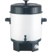 Clatronic 2in1 Heißgetränke- & Einkochautomat mit 25L Tankinhalt | Einkochtopf für z.B. Glühwein oder Punsch | Glühweinkocher mit Emaillierung & integriertem Ablaufzapfhahn | 1800W | EKA 3338