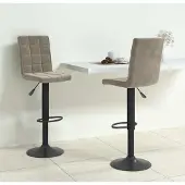 vidaXL Barhocker 2 Stk. Hellgrau Samt , Barhocker Design 2024