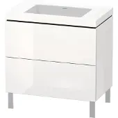 Duravit Waschtischunterschrank c-bonded L-Cube 80x48cm, o HL, we. hgl, 2 Ausz., steh.