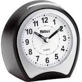 Mebus 27220, Quarzwecker, Schwarz, Grau, 12 h, Analog, Akku, AA
