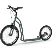 Yedoo S2016 Roller Scooter Tretroller - für Erwachsene und Teenager, bis 150 kg, mit Luftreifen 20/16 und verstellbarem Lenker Grün