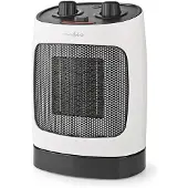 Nedis HTFA19WT, Elektrischer Raumheizlüfter, Keramik, 1,5 m, Drinnen, Flur, Weiß