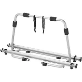 Pricenet Deichsel Fahrradträger Silber bis 40kg – Deichselträger für Wohnmobil 5,1kg Heckträger Wohnwagen für 2x Fahrräder 126x70x32cm