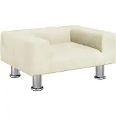vidaXL Hundebett Creme 50x40x26,5 cm Samt