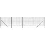 vidaXL Maschendrahtzaun Anthrazit 1,6x10 m Verzinkter Stahl