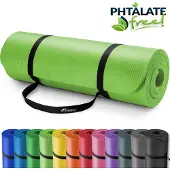 Tresko Yogamatte Fitnessmatte Gymnastikmatte Pilates 185x60x1,0cm Hellgrün