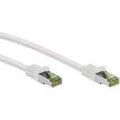 Goobay RJ45-Patchkabel mit CAT 8.1-S/FTP-Rohkabel, weiß