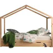 Vipack Home Bett Dallas 3 90x200 mit Bettkasten - Kieferholz