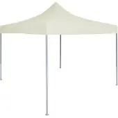 Syfax Profi-Partyzelt Faltbar 2×2 m Stahl Creme