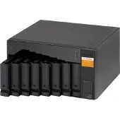 Qnap TL-D800S, HDD / SSD-Gehäuse, 2.5/3.5", Serial ATA II, Serial ATA III, 6 Gbit/s, Hot-Swap, Schwarz, Grau