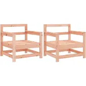 vidaXL Gartenstühle 2 Stk. Massivholz Douglasie