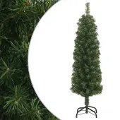 Syfax Künstlicher Weihnachtsbaum Schlank mit Ständer Grün 120 cm PVC