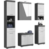 Ebuy24 .home Badkombination Scout Rauchsilber Nachbildung 164x191x34 cm