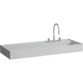 Laufen Kartell Waschtisch, unterbaufähig, Ablage links, 3 Hahnlöcher, ohne Überlauf, 1200x460mm, H8133337591581, Farbe: Grau matt