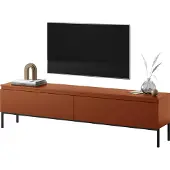 Selsey BEMMI - TV-Lowboard, Ziegelrot mit Metallbeinen, 175 cm
