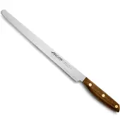 Arcos Schinkenmesser Serie Nórdika, 25 cm lange Klinge aus rostfreiem NITRUM und Griff aus Ovengkol Holz