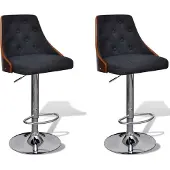 vidaXL Barhocker 2 Stk. Bugholz und Stoff , Barhocker Design 2024