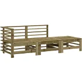 vidaXL 3-tlg. Garten-Lounge-Set Kiefernholz Imprägniert