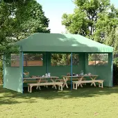 Prolenta Maison Exclusive - Partyzelt Faltbar Pop-Up mit 3 Seitenteilen Grün