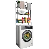 VCM Metall Überbauschrank | Waschmaschine | Maße: H. 167 x B. 60 x T.24 cm | 3 Ablagen - Tubas L
