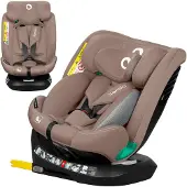 Lionelo Autokindersitz Bastiaan One i-Size, ab Geburt bis 12 Jahren, ab 0 kg bis 36 kg, Dri-Seat, 360 Grad - Beige Sand