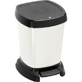Rotho Abfalleimer 6 L Paso - Tritteimer 24,8 x 18,1 x 33,0 cm - Mülleimer Kunststoff - Müllbehälter - Abfallsammler für Badezimmer