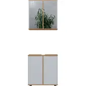 Vicco Badmöbel-Set Didi Weiß/Artisan 2 Teile, Unterschrank 60 cm, Model 49392