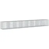 vidaXL Gabione mit Deckel 800x100x100 cm Verzinktes Eisen
