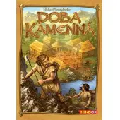 Sonstige Verlage Brettspiel Doba kamenná für 2 bis 4 Spieler aus Holz und Leder mit Spielplan und 7 Würfeln