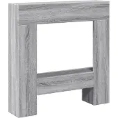 vidaXL Kaminumrandung Grau Sonoma 81x18x82 cm Holzwerkstoff