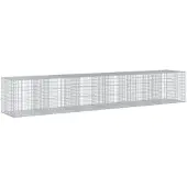 vidaXL Gabione mit Deckel 600x100x100 cm Verzinktes Eisen
