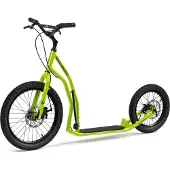 Yedoo Mezeq Roller Scooter Tretroller / Dogscooter - für Erwachsene und Teenager, bis 150 kg, mit Luftreifen 20/16, Scheibenbremsen und verstellbarem Lenker Grün