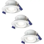 HOFTRONIC™ LED Einbaustrahler 3x4W 345lm 6500K GU10 IP65 Weiß Dimmbar Schwenkbar