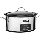 Tesla Electronics SlowCook S800 Deluxe, 5,6 l, Schwarz, Edelstahl, Tasten, Digital, 250 W, 220 - 240 V