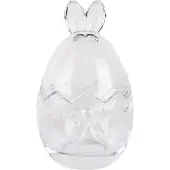 Clayre & Eef Glastopf Ei Ø 8x14 cm Transparant Glas