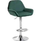 CLP Barhocker Braga Samtbezug mit Metallgestell, höhenverstellbar und drehbar creme Gestell Farbe chrom